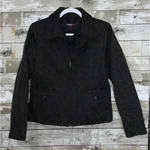 Weather Tamer Womens Black Quilted Full Zip Lined Jacket Size M‎